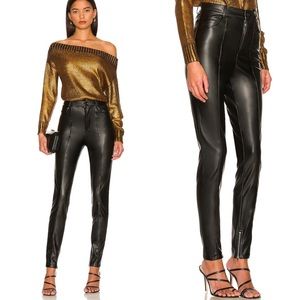 NEW Superdown Faux Leather Pants Megan High Rise Leather Pants Black Size XL